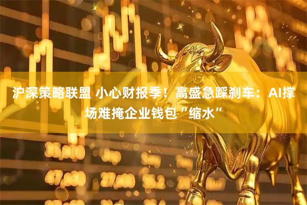 沪深策略联盟 小心财报季！高盛急踩刹车：AI撑场难掩企业钱包“缩水”